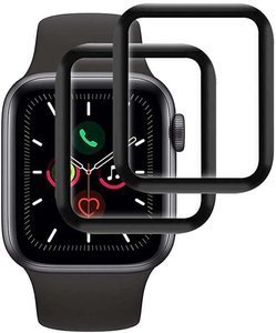 ZESTAW 2X Szkło hybrodowe FULL GLUE 5D Apple Watch 4 / 5 40mm czarny
