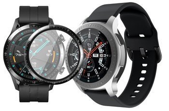 opaska pasek bransoleta GEARBAND Huawei Watch GT 2 46MM czarna + szkło 3D