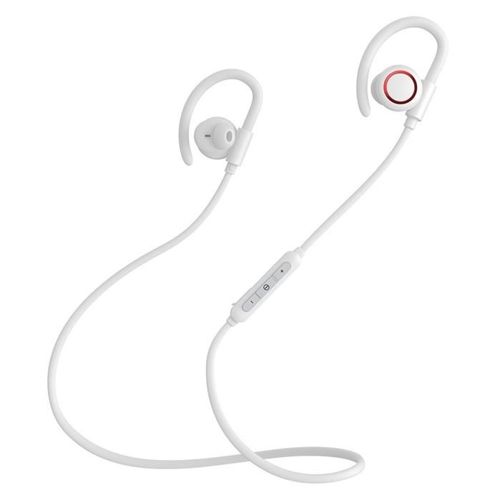Baseus Encok Sports S17 wodoodporne IPX5 bezprzewodowe dokanałowe słuchawki zestaw słuchawkowy Bluetooth 5.0 biały (NGS17-02)