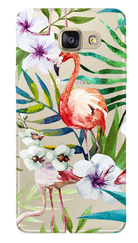 Boho Case Samsung Galaxy A5 2016 kwiaty i flamingi