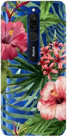 Boho Case Xiaomi Redmi 8 Kwiaty tropikalne