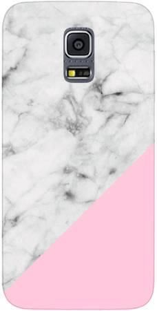 Etui ROAR JELLY biały marmur z pudrowym na Samsung Galaxy S5