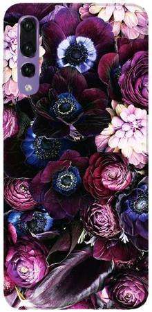 Etui ROAR JELLY purpurowa kompozycja kwiatowa na Huawei P20 Pro