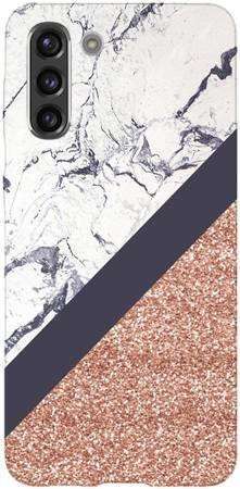Etui SPIGEN Liquid Crystal marmurowy brokat na Samsung Galaxy S21
