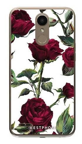 Etui czerwone róże na LG K10 2018 \ K11