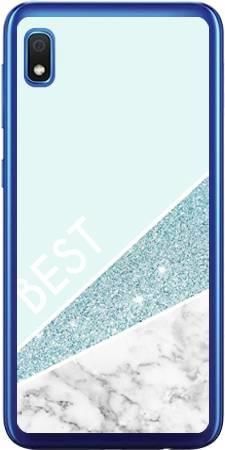 Etui  friends glitter niebieski na Samsung Galaxy A10