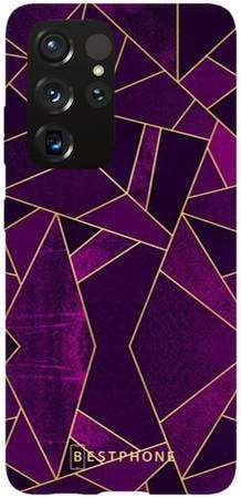 Etui geometria fioletowa na Samsung Galaxy S21 Ultra