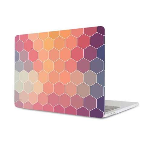 Etui kolorowe heksagony na Apple Macbook PRO Retina 15 A1286