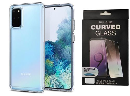 Etui pancerne SPIGEN ULTRA HYBRID Samsung Galaxy S20+ PLUS CRYSTAL CLEAR +szkło UV