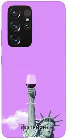 Etui posąg z winem na Samsung Galaxy S21 Ultra