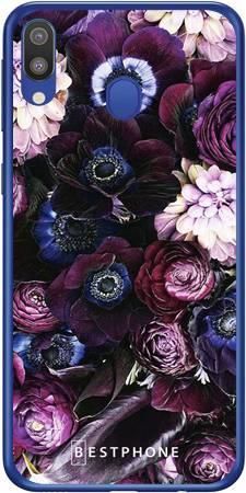 Etui purpurowa kompozycja kwiatowa na Samsung Galaxy M20