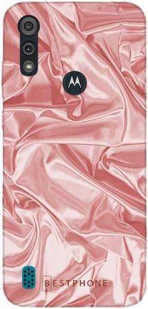 Etui różowy atłas na Motorola MOTO E6s 2020