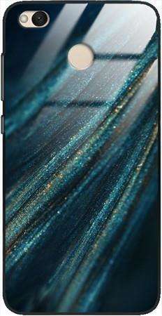 Etui szklane GLASS CASE brokat turkus złoto Xiaomi Redmi 4X 