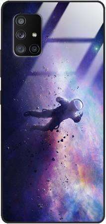 Etui szklane GLASS CASE kosmonauta w kososie Samsung Galaxy A71 5G 
