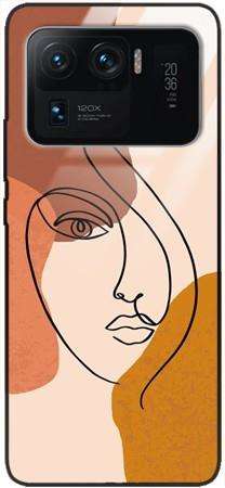 Etui szklane GLASS CASE linearna twarz Xiaomi Mi11 Ultra 