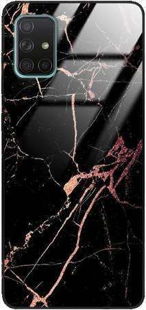 Etui szklane GLASS CASE marmur rose gold  Samsung Galaxy A71 