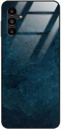 Etui szklane GLASS CASE marmur turkus kamień Samsung Galaxy A13 5G / Galaxy A04s 