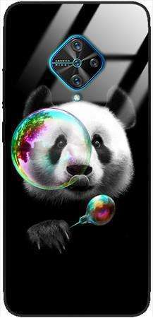 Etui szklane GLASS CASE panda z bańką Vivo Y51 2020 