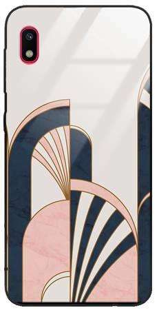 Etui szklane GLASS CASE różowe art deco Samsung Galaxy A10 