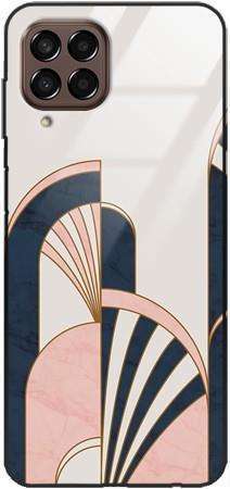 Etui szklane GLASS CASE różowe art deco Samsung Galaxy M33 