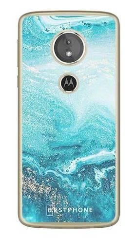 Etui turkusowy marmur na Motorola Moto E5