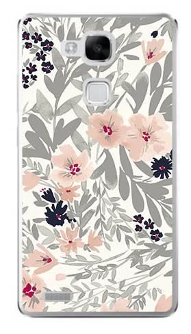 Foto Case Huawei MATE 7 szare kwiaty