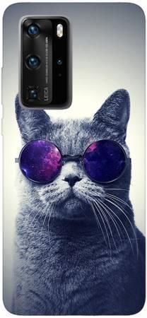 Foto Case Huawei P40 PRO kot w okularach galaxy