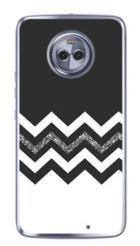 Foto Case Motorola Moto X4 biało czarny szlaczek