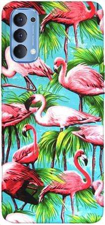 Foto Case Oppo Reno 4 PRO flamingi i palmy