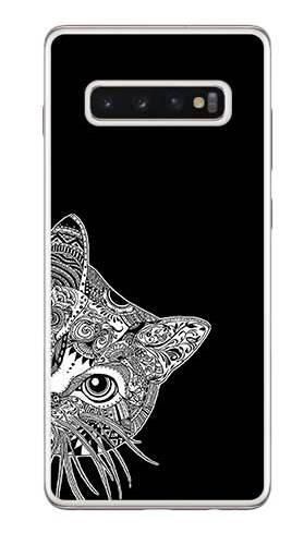 Foto Case Samsung Galaxy S10 Plus biało czarny kot