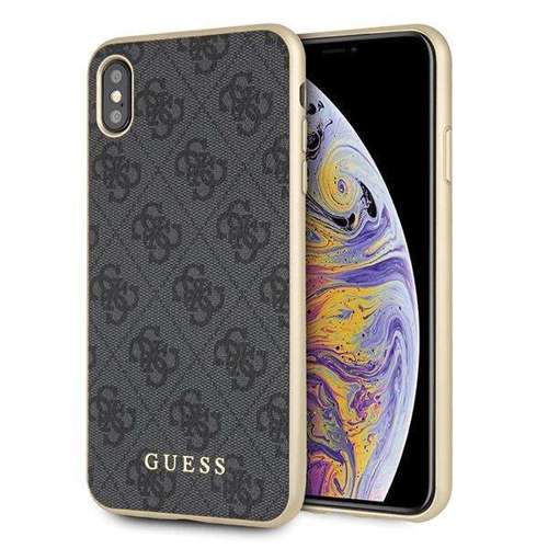 Guess GUHCI65G4GG iPhone Xs Max szary/grey hard case 4G Collection