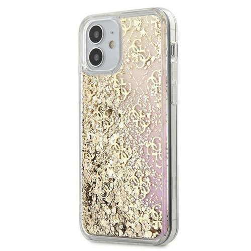 Guess GUHCP12SLG4GGPIGO iPhone 12 mini 5,4" złoty/gold hardcase Gradient Liquid Glitter 4G