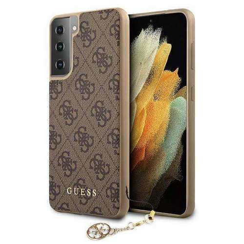 Guess GUHCS21MGF4GBR S21+ G996 brązowy/brown hardcase 4G Charms Collection