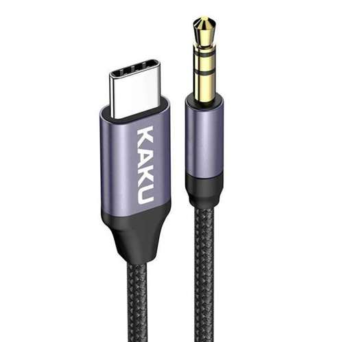 Kabel Adapter Jack 3,5mm AUX do TYP C USB-C KAKU KSC-427 czarny