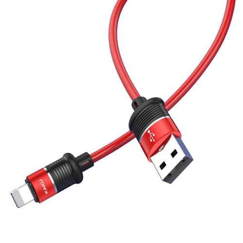 Kabel USB 3.2A 25cm LIGHTNING do IPHONE KAKU KSC-351 Szybkie Ładowanie Quick Charge 3.0 i Transmisja Danych czerwony