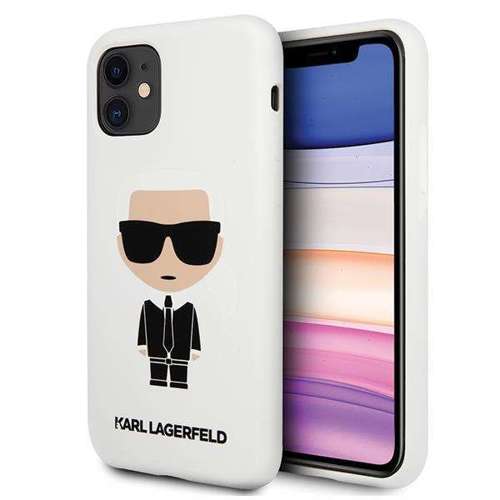 Karl Lagerfeld KLHCN61SLFKWH iPhone 11 hardcase biały/white Silicone Iconic