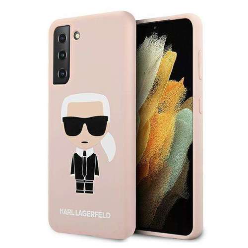 Karl Lagerfeld KLHCS21SSLFKPI S21 G991 hardcase jasnoróżowy/pink Silicone Iconic