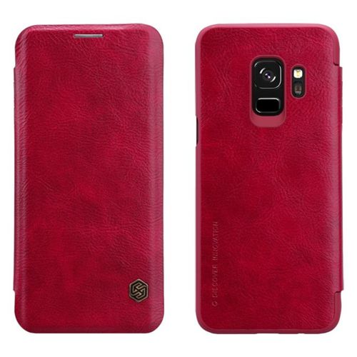 Nillkin Qin skórzana kabura etui Samsung Galaxy S9 Plus G965 czerwony