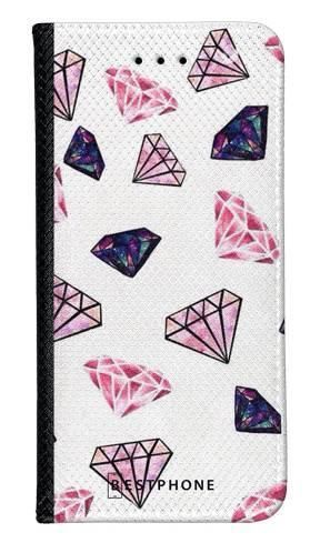 Portfel Wallet Case Huawei P30 Pro różowe diamenty