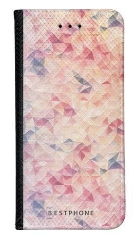 Portfel Wallet Case Huawei P40 PRO różowe trójkąciki