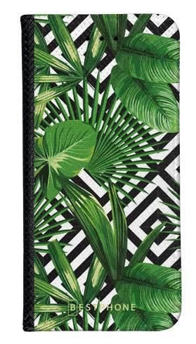 Portfel Wallet Case LG K40 kwiaty tropikalne geometryczne