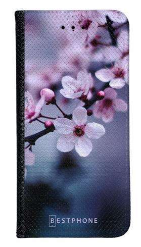Portfel Wallet Case Motorola Moto G22 kwiaty wiśni