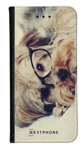 Portfel Wallet Case Oppo A15 pies w okularach