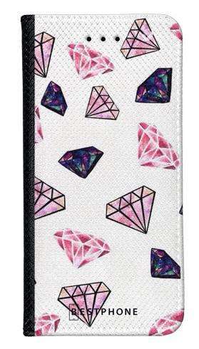 Portfel Wallet Case Oppo Reno 4 PRO różowe diamenty
