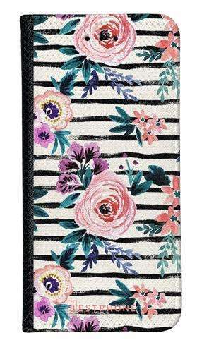 Portfel Wallet Case Samsung Galaxy A02s kwiaty i paski