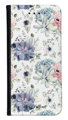 Portfel Wallet Case Xiaomi Redmi Note 7 pastelowe kwiatki