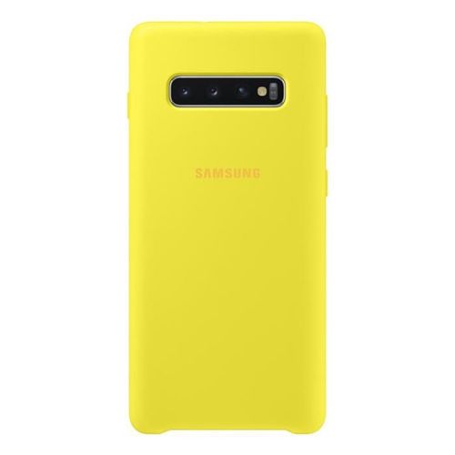 Samsung Silicone Cover gumowe silikonowe etui pokrowiec Samsung Galaxy S10 Plus żółty (EF-PG975TYEGWW)