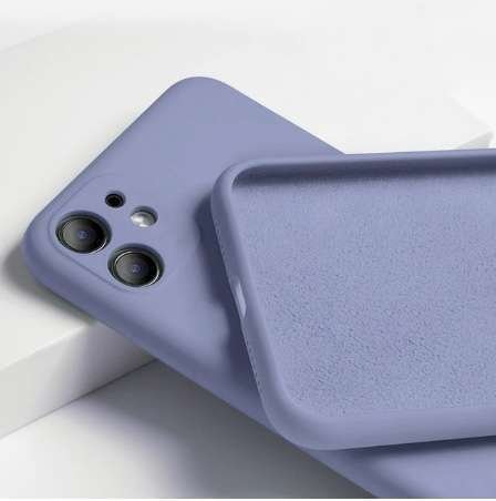 Silicone Case elastyczne silikonowe etui pokrowiec iPhone 12 MINI szary