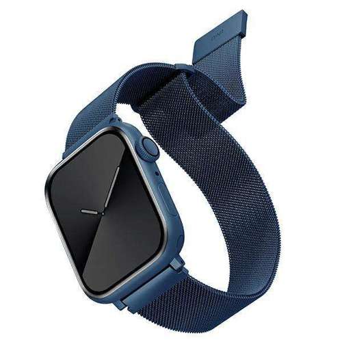 UNIQ pasek Dante Apple Watch Series 4/5/6/7/8/SE/SE2 42/44/45/49mm Stainless Steel niebieski/cobalt blue