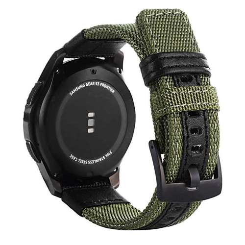 opaska pasek bransoleta NYLON SAMSUNG WATCH 42MM 3 41mm 4 40/44mm active Huawei Watch GT 2 / 3 42mm Amazfit GTS 1 2  2e MINI Garmin Venu / SQ army green